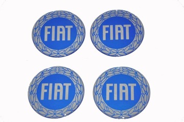 emblematy na kołpaki FIAT 56mm elastyczne 4szt