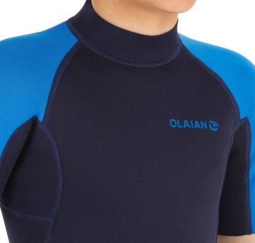 Короткий детский гидрокостюм для серфинга Olaian 100 из неопрена толщиной 1,5 мм.