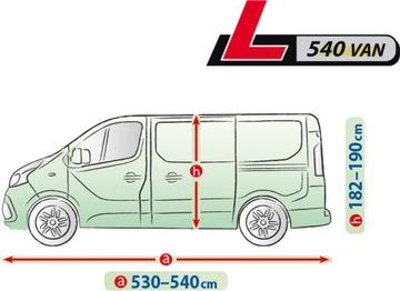 Брезентовый чехол Мембрана АВТОБУС ФУРГОН 530-540см