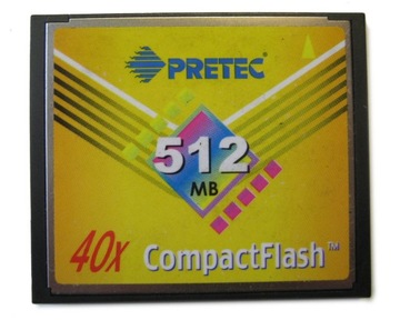 Karta Compact Flash CF 512MB PRETEC 40x