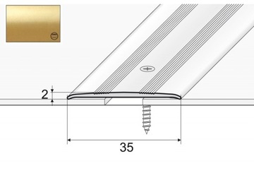 Listwa łączeniowa A08 do wykładzin 180cm ZŁOTO