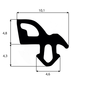 PVC Window Gasket PVC Aluplast S-1559 30м
