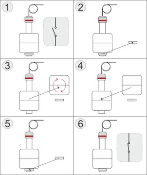 Поплавковый датчик уровня жидкости 52 мм Пластик