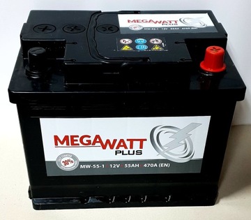 Akumulator MEGAWATT JENOX 55Ah 470A P+