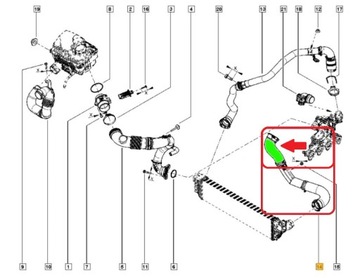 ШЛАНГ ТУРБОИНТЕРКУЛЕРА NISSAN NV400 2.3 dCi