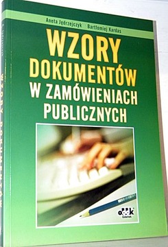 WZORY DOKUMENTÓW W ZAMÓWIENIACH PUBLICZNYCH