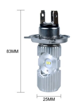 СВЕТОДИОДНАЯ ЛАМПА МОТОЦИКЛ МОТОКУТЕР H4 HS1 1400LM