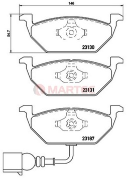 Klocki Hamulcowe PRZÓD VW GOLF 5 V 2003-2009r