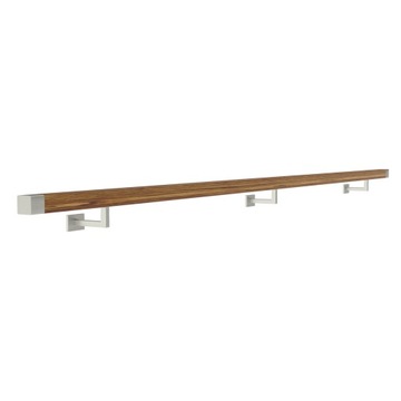 фото ориг. №2, Handrail wall-mounted wooden 40x40 300cm oak color