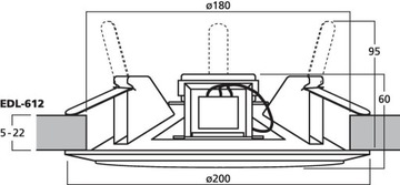 MONACOR EDL-612 - Потолочные громкоговорители PA