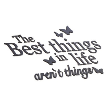 Деревянные 3D надписи на стене Лучшие вещи в жизни