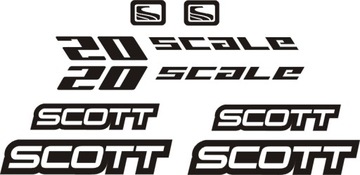 SCOTT SCALE czarne naklejki 1-5C RÓŻNE KOLORY