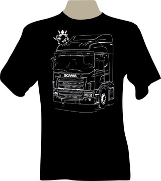 KOSZULKA T-shirt z nadrukiem fana scania G420