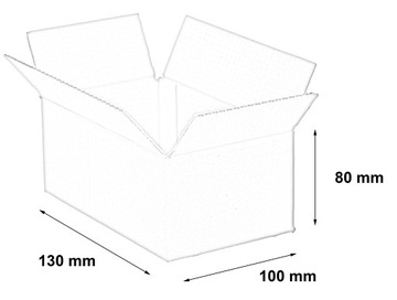 130x100x80 mm PUDEŁKO KARTON KLAPOWE 380g 20 szt