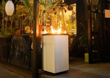 OGRZEWACZ GAZOWY PATIO STAL LAMPA NA TARAS OGRÓD