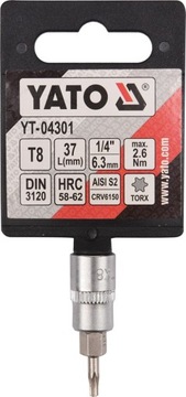 Бит Torx на головке Т8 1/4 дюйма YATO YT-04301