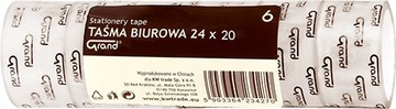 Клейкая лента для школьного офиса GRAND 24х20, 2 шт.