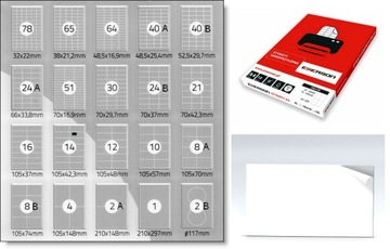 БЕЛЫЕ САМОКЛЕЯЩИЕСЯ ЭТИКЕТКИ А-4