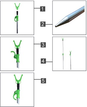 PODPÓRKA WĘDKARSKA 60/100 cm ALUMINIOWA Wędki śr