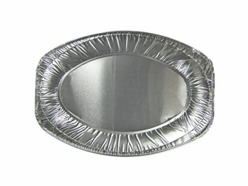 PATERA półmisek ALUMINIOWY srebrny 33x23 10 sztuk