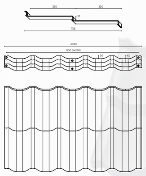 VENECJA MODULAR STEEL Черепица BUDMAT xmat ГРАФИТ