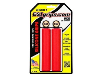 Грипсы Esi Grips Chunky Grips 60г красные + пробки