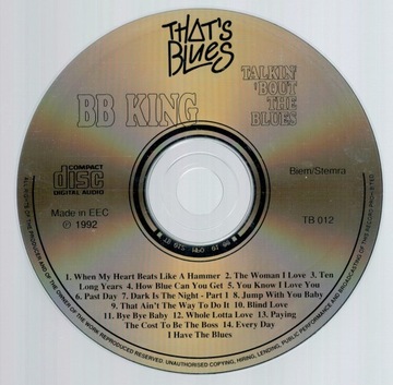 BB KING - TALKING '' BOUT THE BLUES [CD] 1992