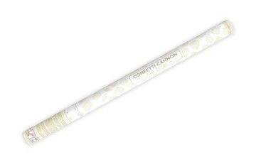 TUBY STRZELAJĄCE konfetti PŁATKI RÓŻ 80 cm kremowe