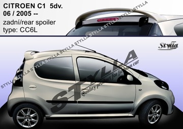 spoiler spojler do Citroen C1 5dw hb MK1 06/2005-