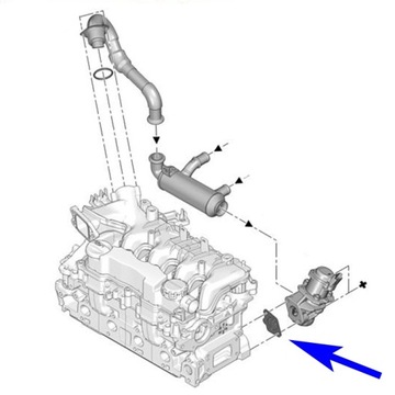 Заглушка EGR Ford Citroen Peugeot 1.4 1.6 TDCi HDI