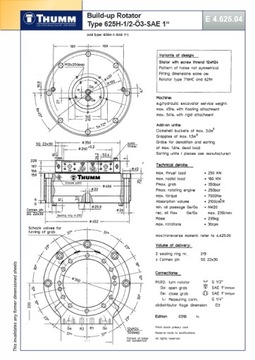 Ротатор THUMM 625 H-1/2 Грейферный кран 25 тонн НОВЫЙ