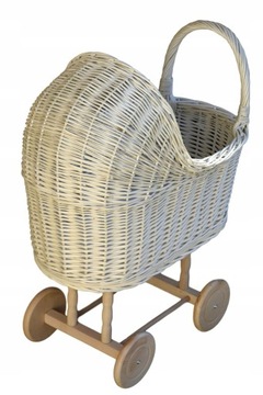 Плетеная кукольная коляска WICKER куклы.