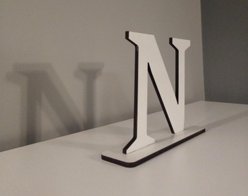 ДЕРЕВЯННЫЕ БУКВЫ N 18СМ - СВАДЕБНЫЕ ИМЕННЫЕ УКРАШЕНИЯ