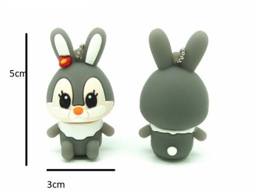 НАКОПИТЕЛЬ USB 64 ГБ GREY BUNNY RABBIT BUNNY