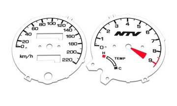 Honda NTV 650 1992-1997 Tarcze Zegarów BIAŁE