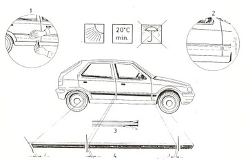 FORD FOCUS II MK2 2004 - 2011 LIŠTA BOČNÍ KRYTY DVEŘE KOMPLET