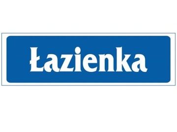 ZNAK TABLICA ŁAZIENKA 38 PCV