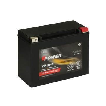 Аккумулятор BPOWER YP18-3 20 Ач, 360 А