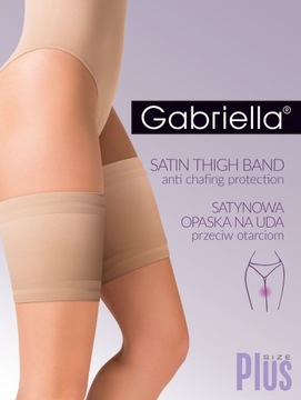 Satynowa opaska na uda Gabriella 7/8 Beige