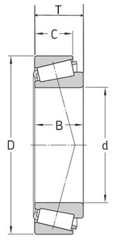 33205 FBJ Łożysko stożkowe 25x52x22