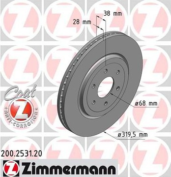 ZIMMERMANN DISCS P NAVARA D40 Pathfinder R51 320м