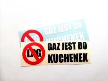 GAZ JEST DO KUCHENEK naklejka sticker