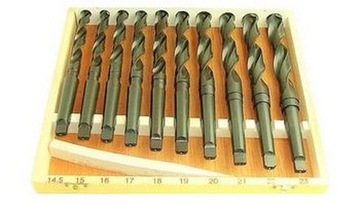 Сверла графитовые HSS 10шт, конус МК2 + втулка МК4