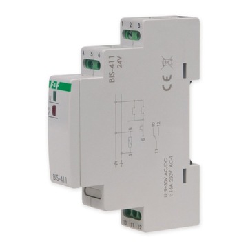 F&F PRZEKAŹNIK BISTABILNY NA SZYNĘ BIS-411 24V