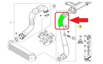 ТРУБКА ИНТЕРКУЛЕРА BMW 7 E65 E66 730d 11617794337