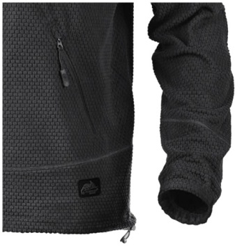 Флисовая кофта Polar Helikon ALPHA TACTICAL Grid Fleece, черная, размер L