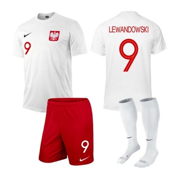 KOMPLET NIKE POLSKA LEWANDOWSKI PREZENT 122 - 128