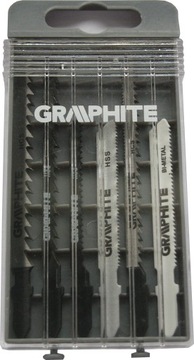 GRAPHITE Brzeszczoty do wyrzynarki uchwyt T 6 szt noże do wyrzynarek 57H754