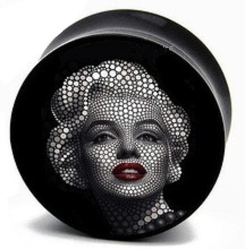 TUNELE PLUGI AKRYLOWY TUNEL PLUG MARILYN MONROE 25