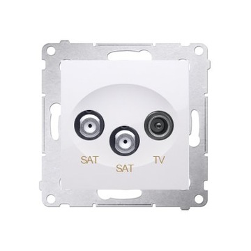 Kontakt Simon 54 GNIAZDO RTV-SAT-SAT BIAŁE 16361